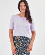 Vassalli Tee Boat Neck - Lilac