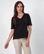 Vassalli Tee V Neck - Black