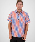 Swanndri Paihia S/S Shirt - Orange/Blue