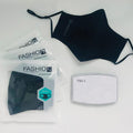 Vassalli 3 Pack Facemasks + PM2.5 Filters - Black