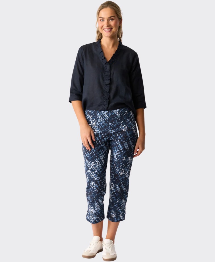 Esplanade Pant 7/8 Cotton/Nylon Printed
