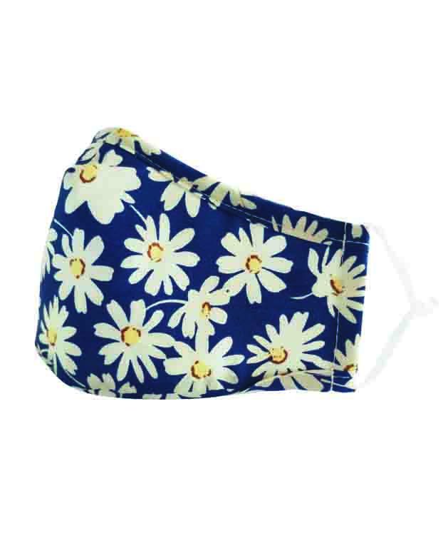 Fashion Mask + 2 Filters - Navy Daisy
