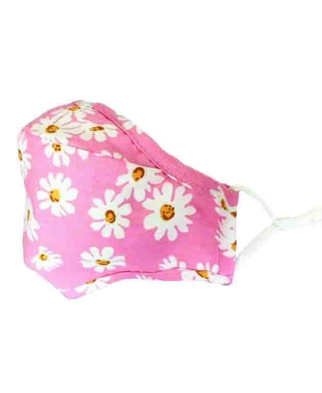 Fashion Mask + 2 Filters - Pink Daisy