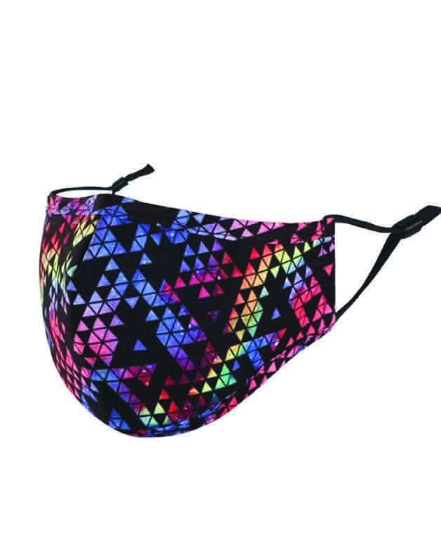 Fashion Mask + 2 Filters - Rainbow Grid