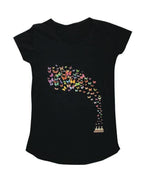 Isthatso Tee Womens Factory Butterflies - Black