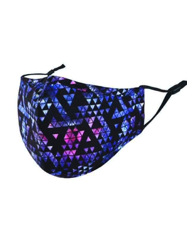 Fashion Mask + 2 Filters - Purple Grid