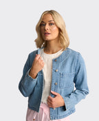 Vassalli Jacket Collarless Denim