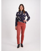 Vassalli Pant Bay Cord Slim Leg - Rose