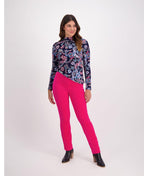 Vassalli Pant Bay Cord Slim Leg - Hot Pink