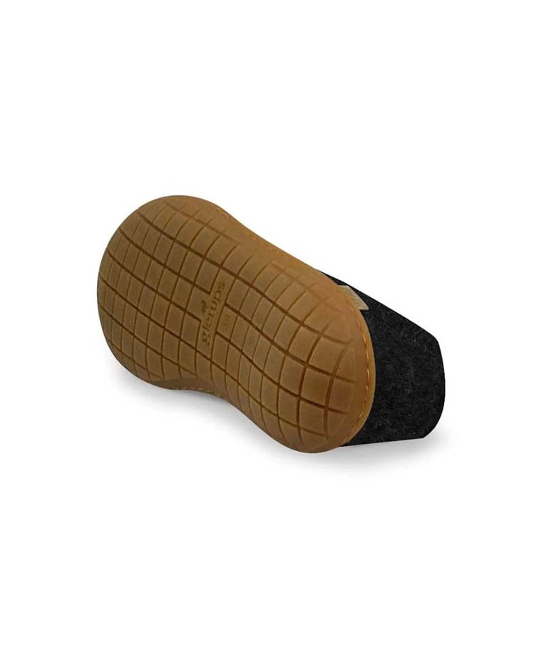 Glerups Shoe Charcoal Honey Rubber Sole - Charcoal
