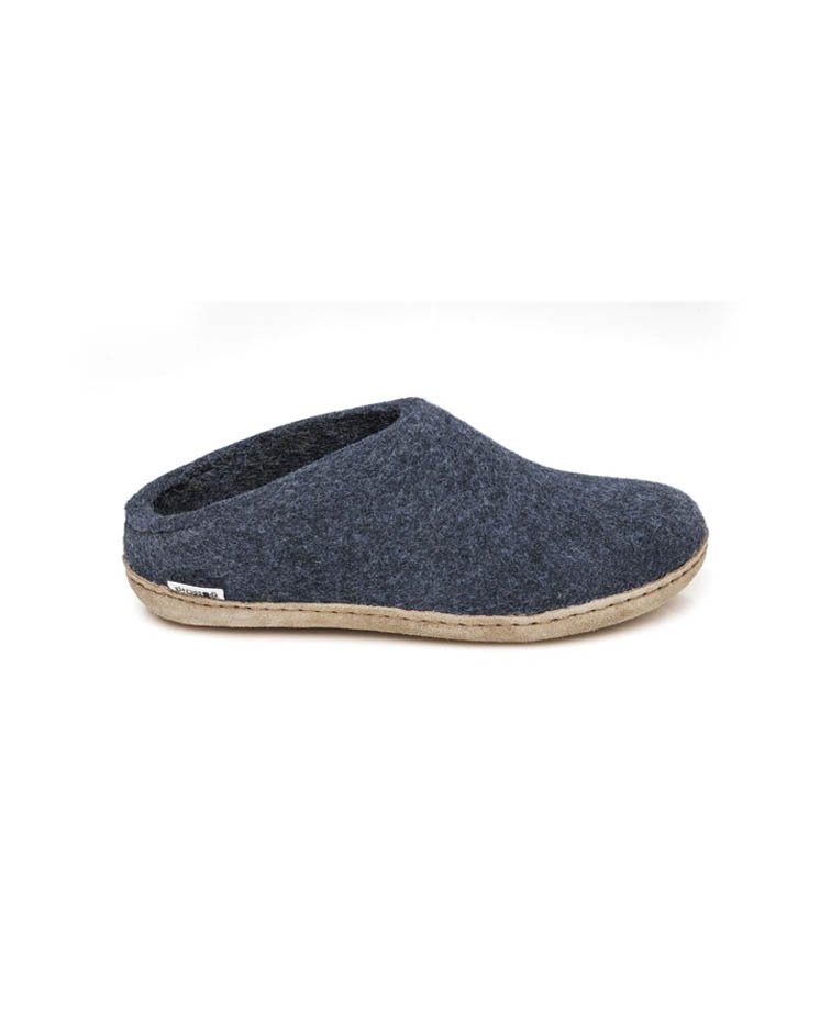 Glerups Slip-On Denim Leather Sole - Denim