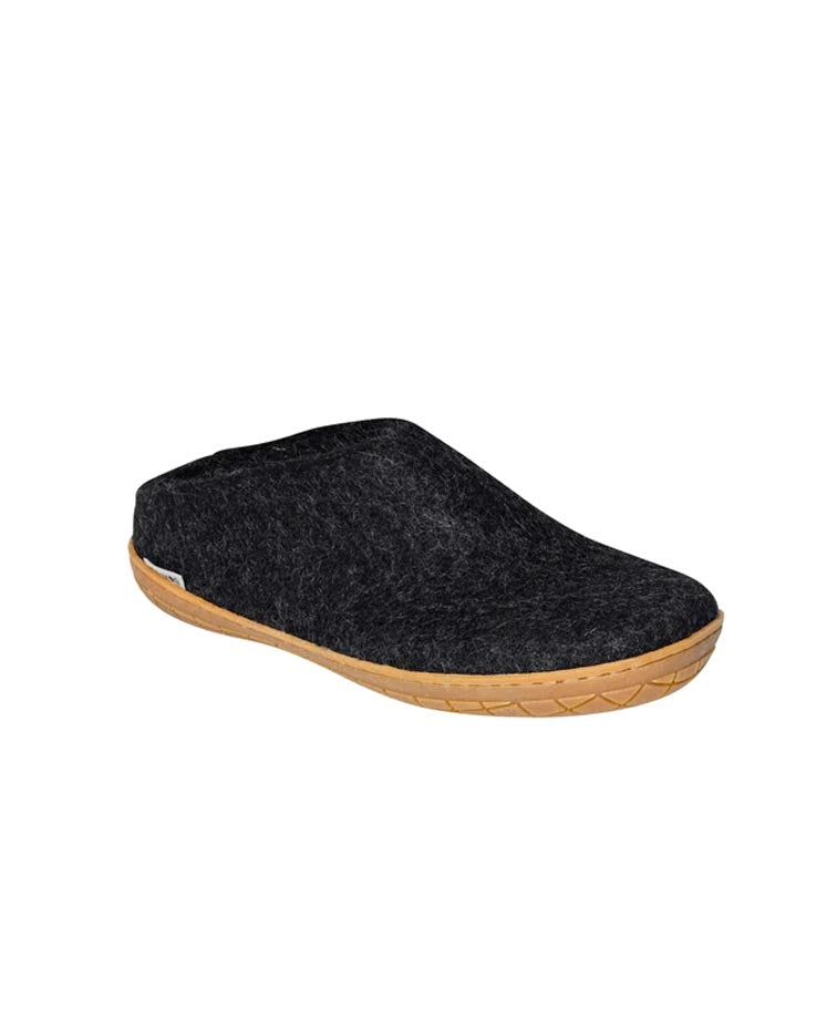 Glerups Slip-On Charcoal Honey Rubber Sole - Charcoal