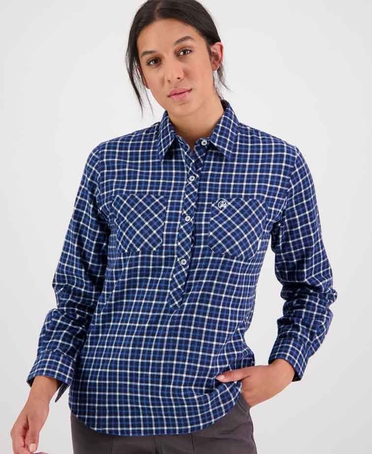 Swanndri Womens Egmont Shirt - Navy