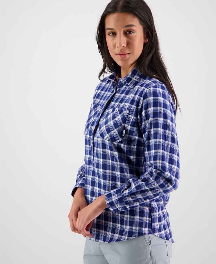 Swanndri Womens Egmont Shirt - Navy/Pink