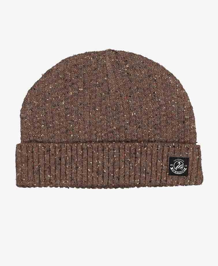 Swanndri South Rd Waffle Beanie - Light Brown