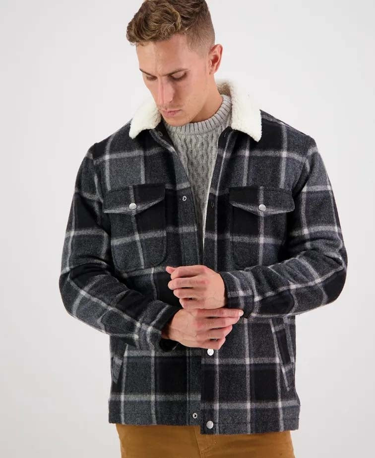 Swanndri Kaituna Sherpa Lined Jacket - Night Check