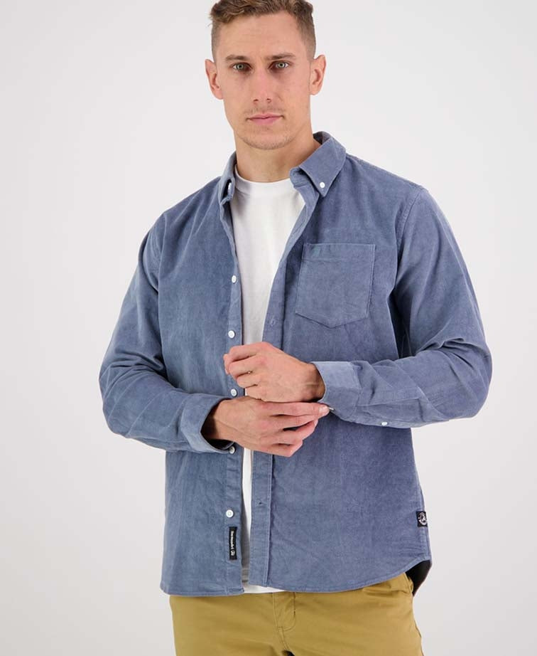 Swanndri Ranfurly Corduroy Shirt - Steel
