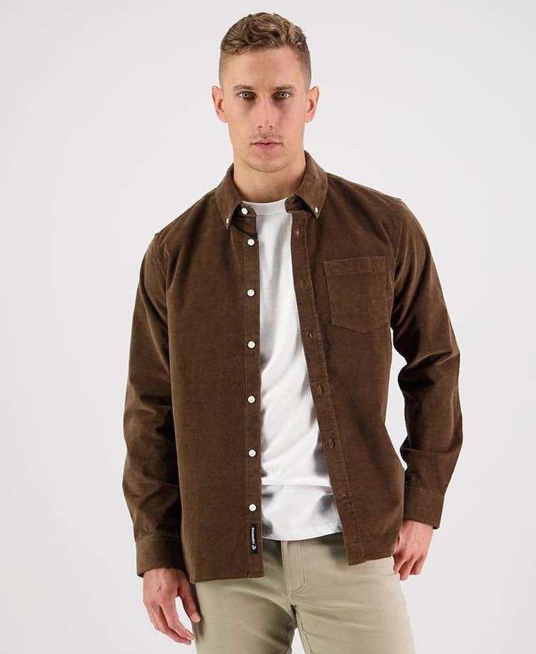 Swanndri Ranfurly Corduroy Shirt - Light Brown