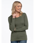 Bay Road Merino Womens Crew - Thyme