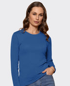 Bay Road Merino Womens Crew - Biscay Blue