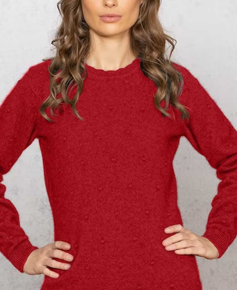 Noble Wilde Womens Pin Dot Crew - Poppy