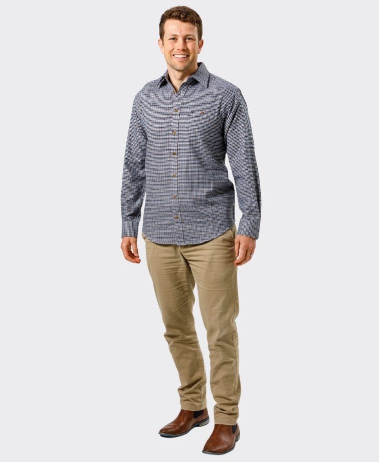 Vonnella Shirt L/S Check - Navy