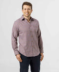 Vonnella Shirt L/S Check - Burgundy