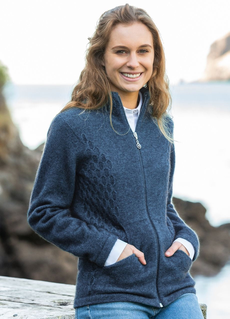 Noble Wilde Womens Honeycomb Jacket - Neptune