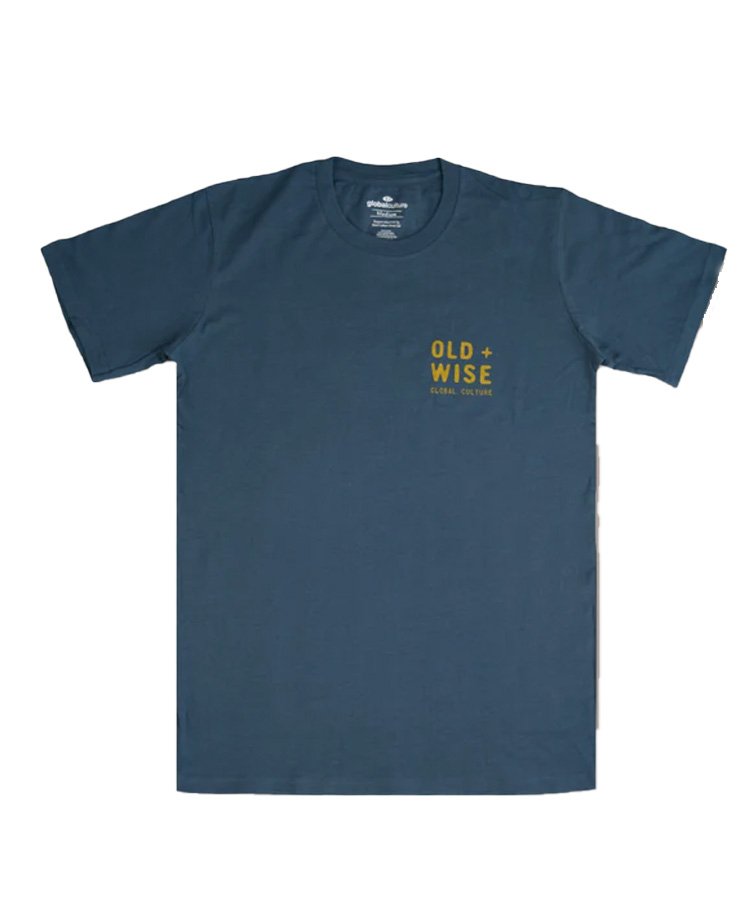 Global Culture Old & Wise Mens Tee - Blue Dusk