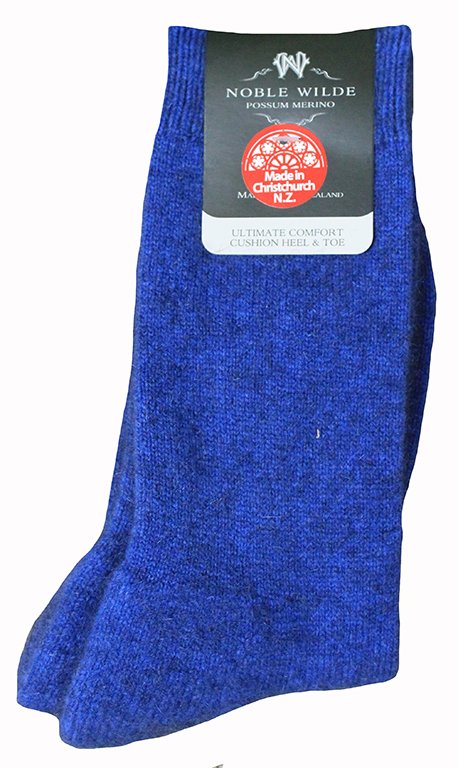 Noble Wilde Merino Possum Socks - Cornflower