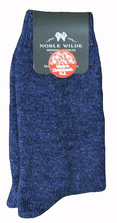 Noble Wilde Merino Possum Socks - Bluewash