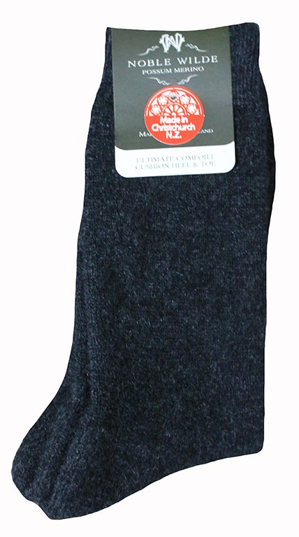 Noble Wilde Merino Possum Socks - Charcoal