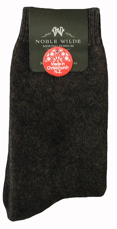 Noble Wilde Merino Possum Socks - Ebony
