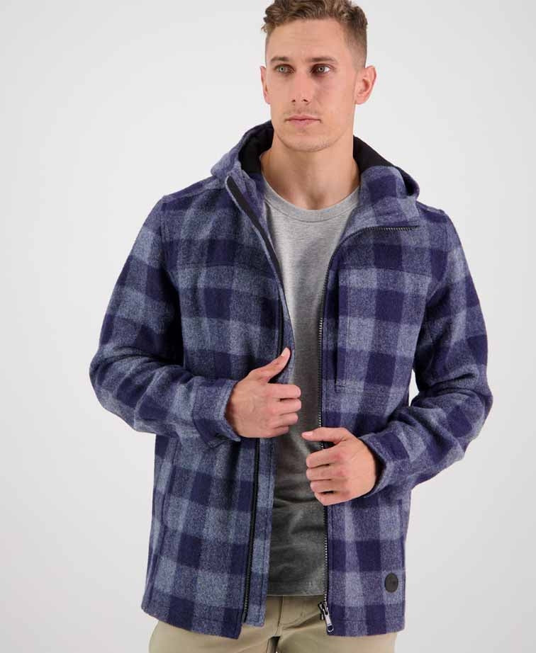 Swanndri Hudson Hoody - Ocean Check