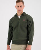 Swanndri Mariner Zip Neck Sweater - Olive