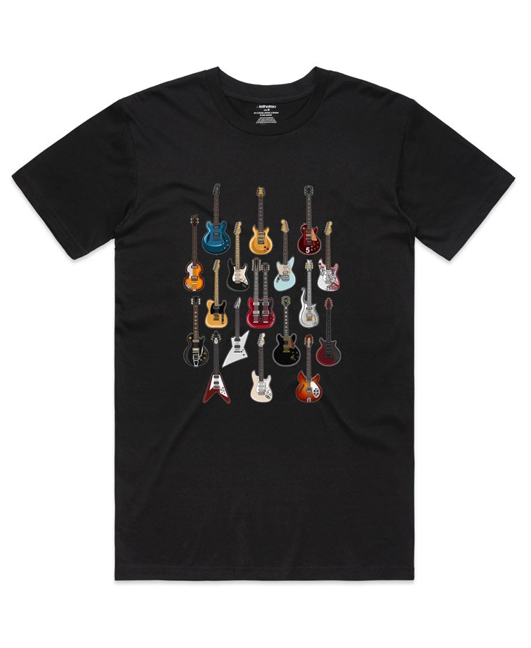 Isthatso Mens Famous Guitars - Black
