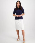 Vassalli Tee Boat Neck - Navy