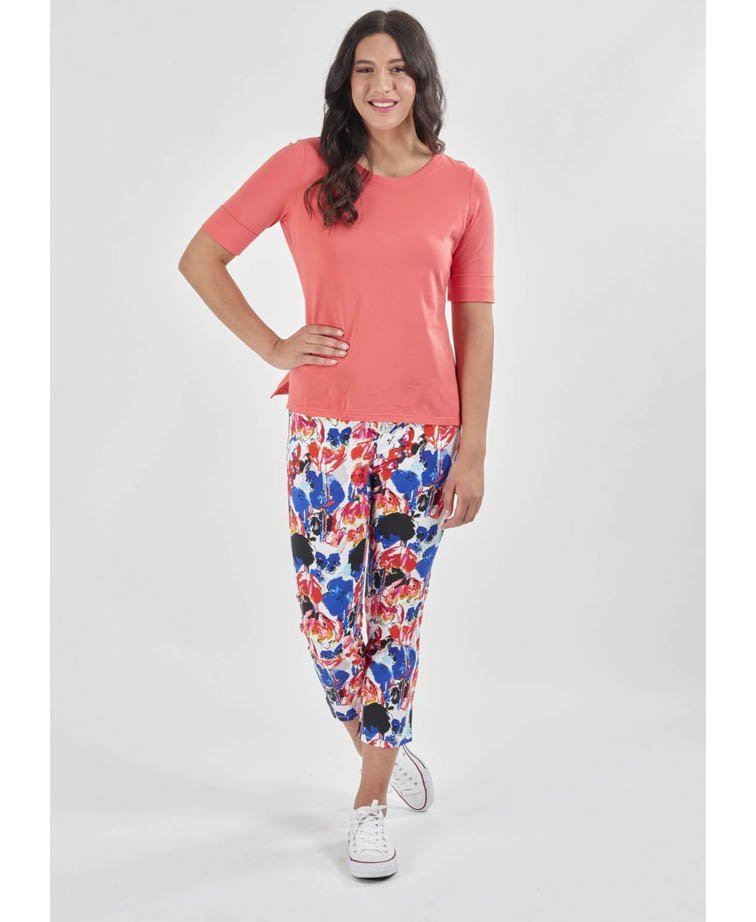 Vassalli Tee Boat Neck - Tango