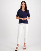 Vassalli Tee V Neck - Navy