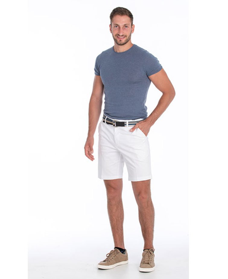 Bob Spears Shorts Flat Front - White