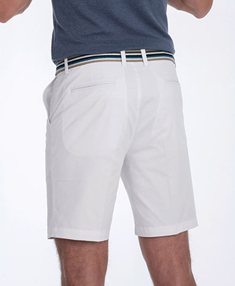 Bob Spears Shorts Flat Front - White