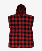 Swanndri Taylors Kids Hooded Towel - Red/Blk Check