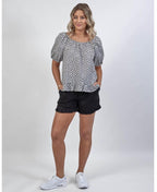 Knewe Top Alex S/S Peasant - Speckle