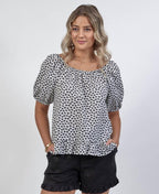 Knewe Top Alex S/S Peasant - Speckle