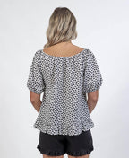 Knewe Top Alex S/S Peasant - Speckle