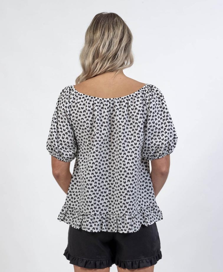 Knewe Top Alex S/S Peasant - Speckle