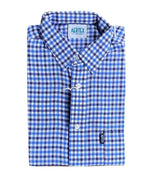 Aertex Shirt S/S Somerset Check - Blue Check