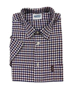 Aertex Shirt S/S Somerset Check - Wine Check