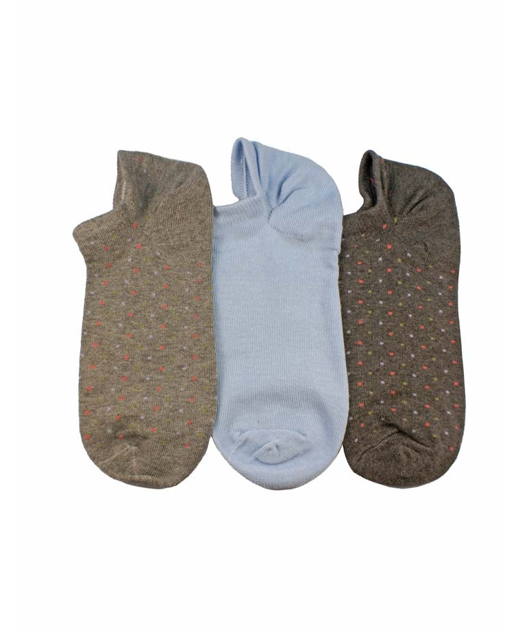 Columbine Cotton Pin Dots 3pk Liner - Grey Marle
