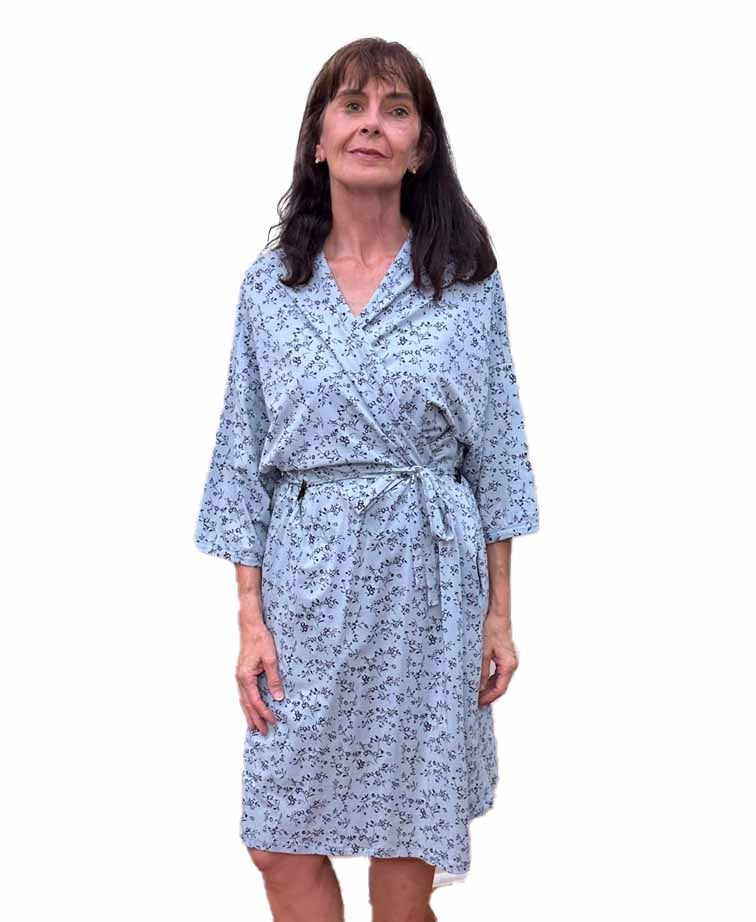 La Boutique Robe Knit Print - Blue